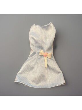 1990’s Genuine Barbie Blue Mini Dress Fashion Avenue Sheath Dress w/ Rose & Bow